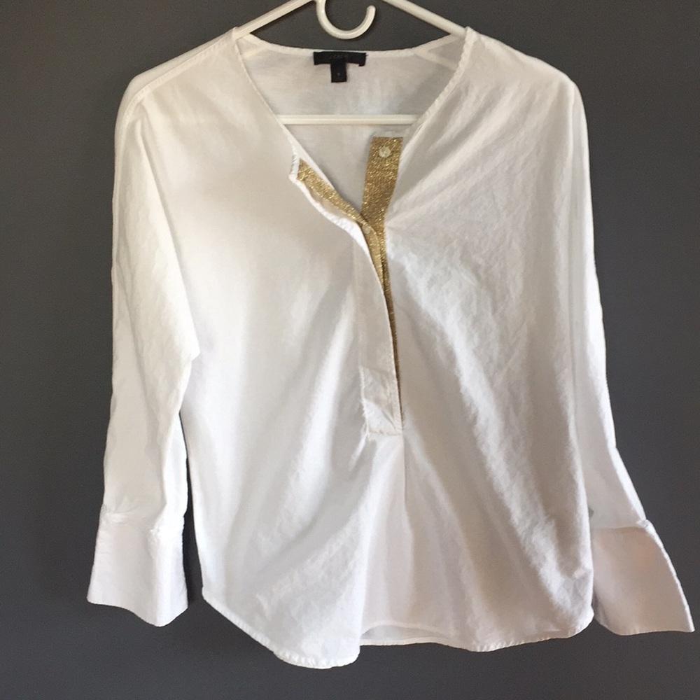 White long sleeve J. Crew blouse